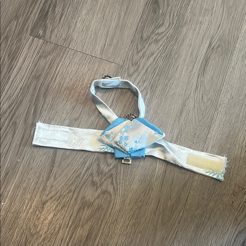 Elegant Blue and White Dog Harness